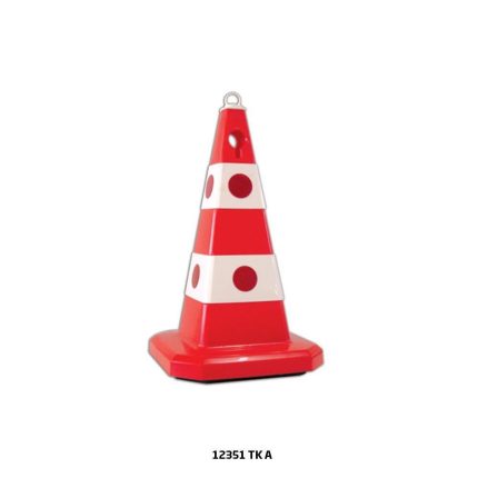Kedi Gözlü Trafik Konisi 61 cm (SOKETLİ) (AĞIRLIKLI)